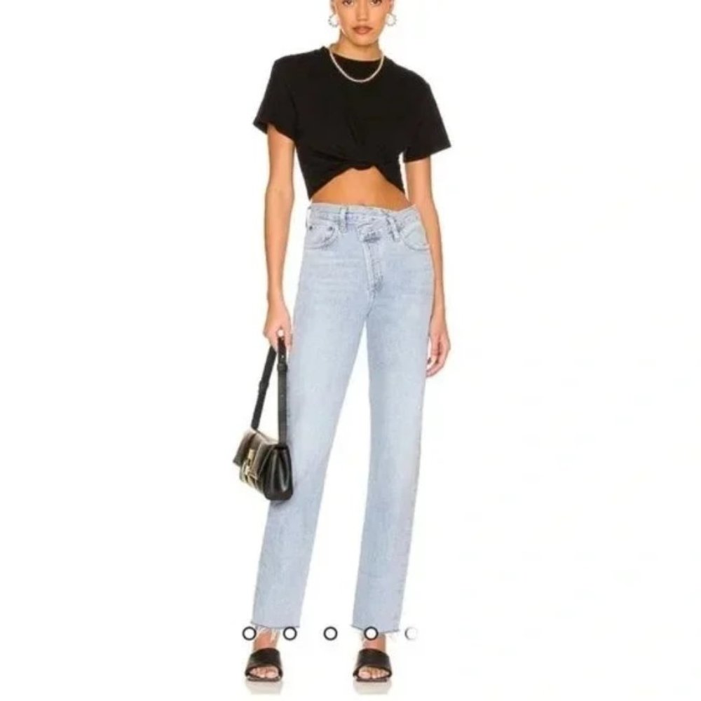 AGOLDE Criss Cross Straight Jeans in Dimension Light Wash Size 31